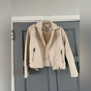 Anthropologie Moon River Faux-Leather Jacket sz XS